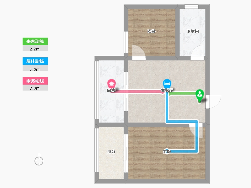 陕西省-西安市-宝枫佳苑-54.08-户型库-动静线