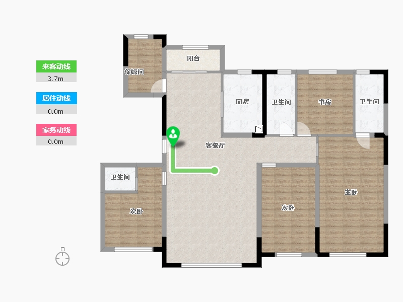 吉林省-长春市-南溪虹著-147.66-户型库-动静线