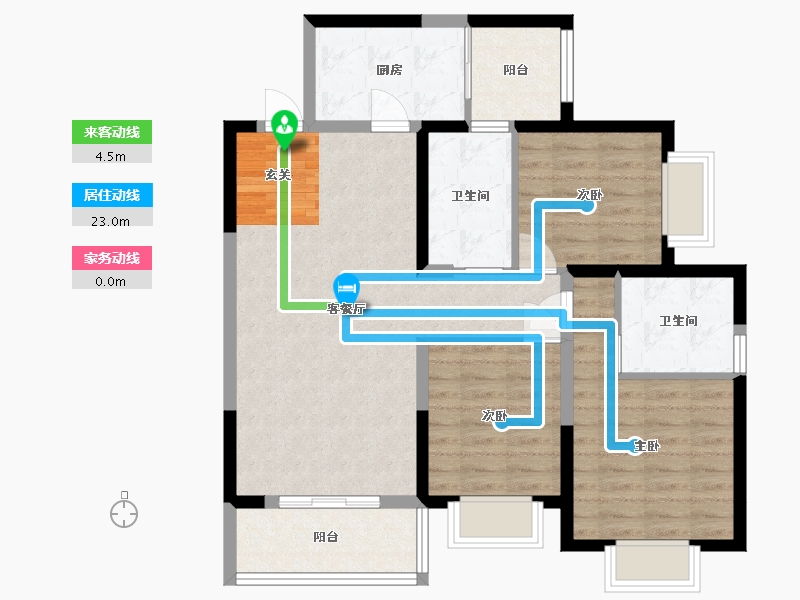 云南省-昆明市-昆明产投・上河院-88.67-户型库-动静线