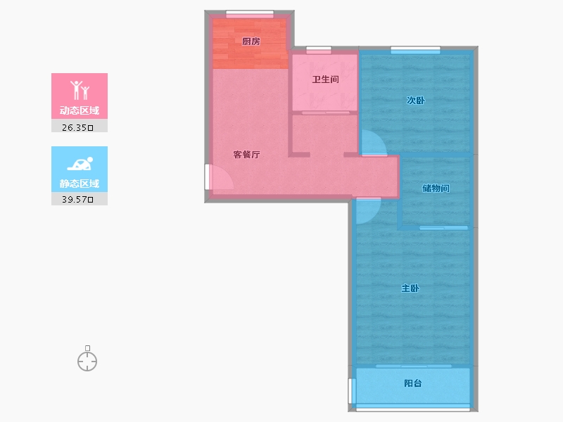 上海-上海市-东江小区-59.46-户型库-动静分区