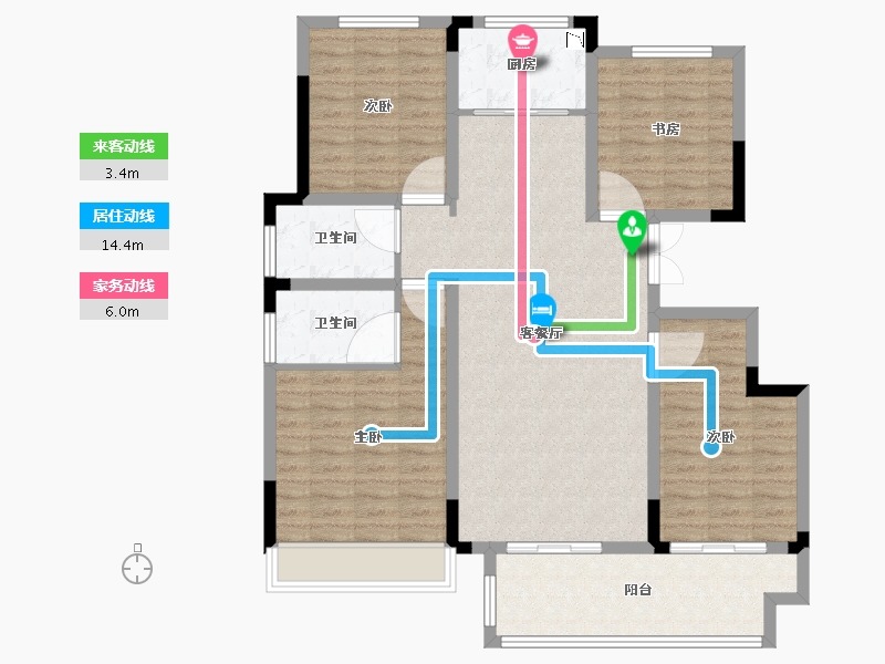 安徽省-淮北市-中梁国宾天下-112.00-户型库-动静线