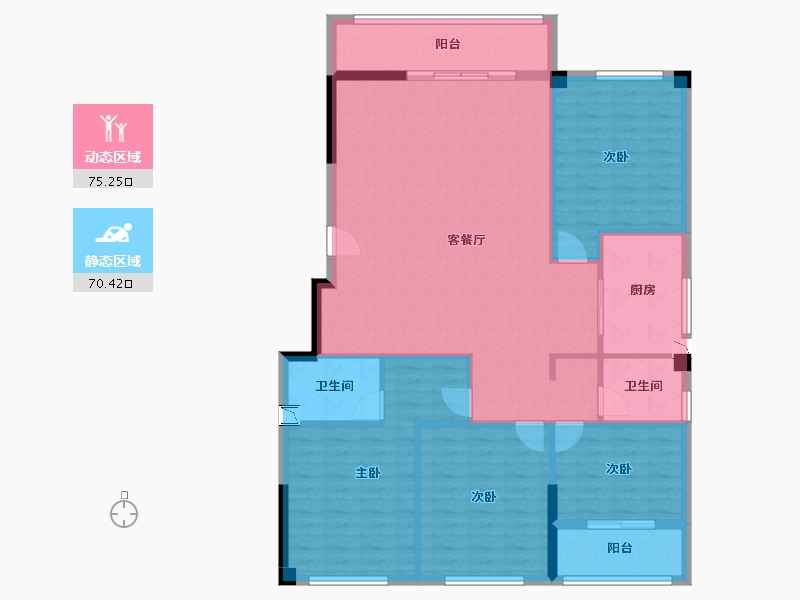 福建省-漳州市-南洋公馆-133.58-户型库-动静分区