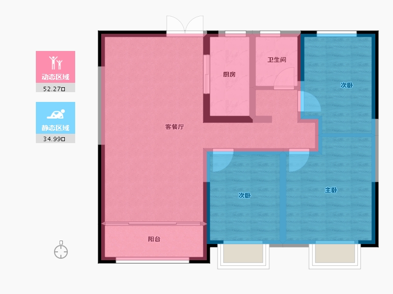 山东省-聊城市-民生凤凰城-77.70-户型库-动静分区