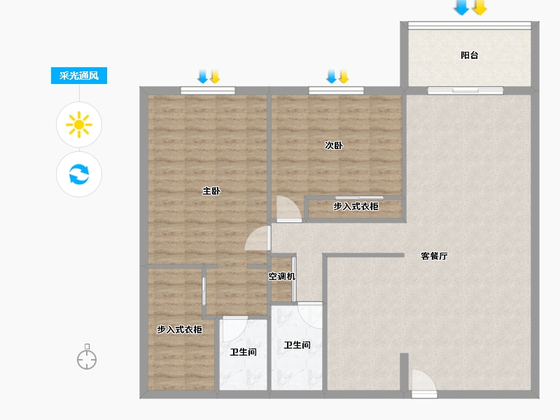 Florida-Miami-Dade-Country Club Towers-115.15-户型库-采光通风