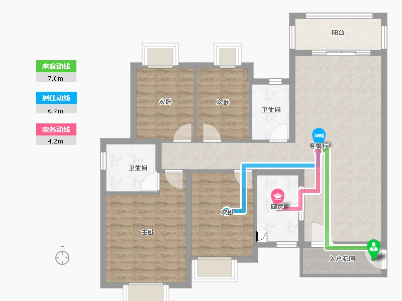 湖南省-长沙市-长沙雅居乐新地-99.80-户型库-动静线