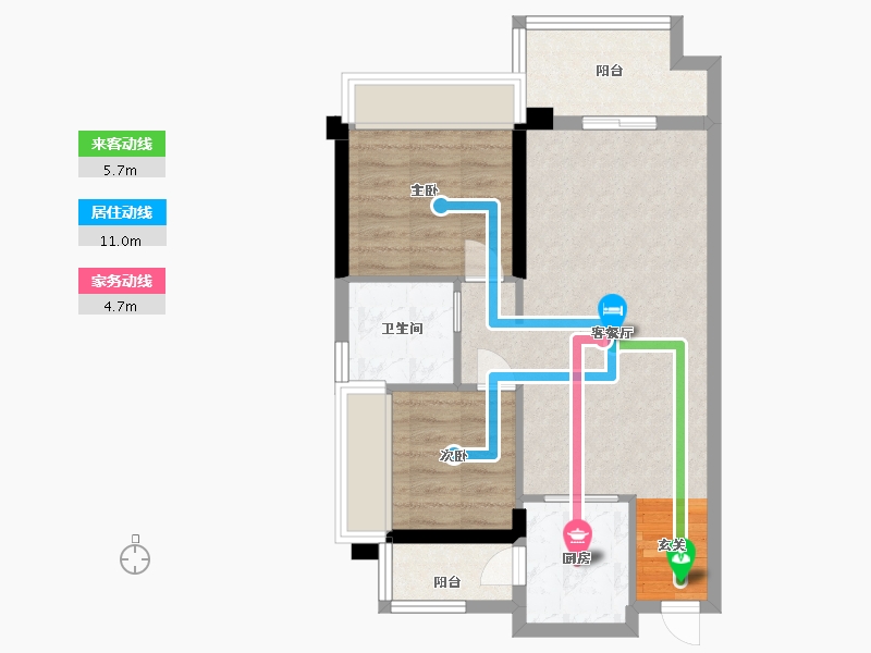 广东省-湛江市-奥园悦时代・熙园-61.51-户型库-动静线