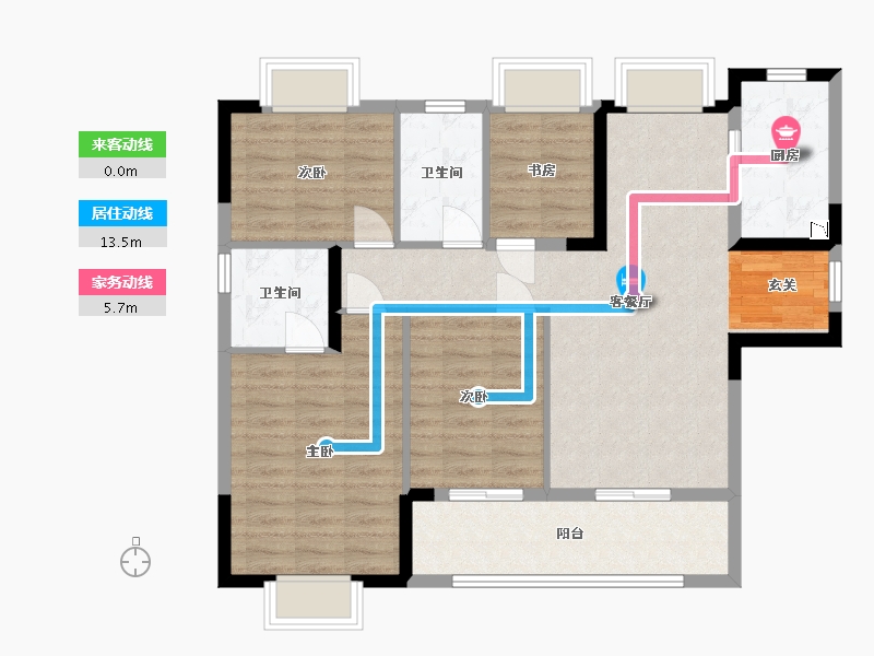 湖北省-武汉市-融创首创九派江山-94.41-户型库-动静线