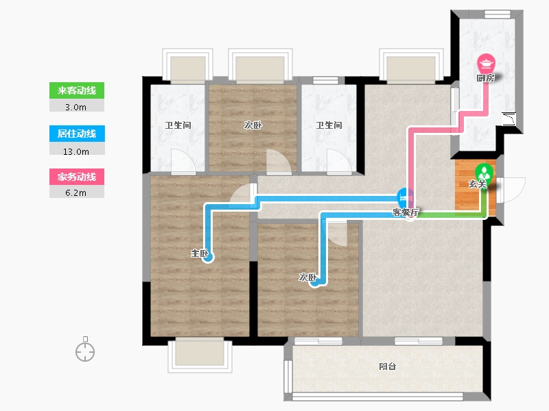 湖北省-武汉市-融创首创九派江山-88.00-户型库-动静线