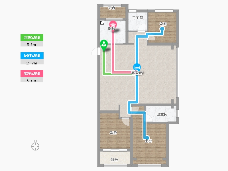 浙江省-温州市-九山金茂府-104.00-户型库-动静线