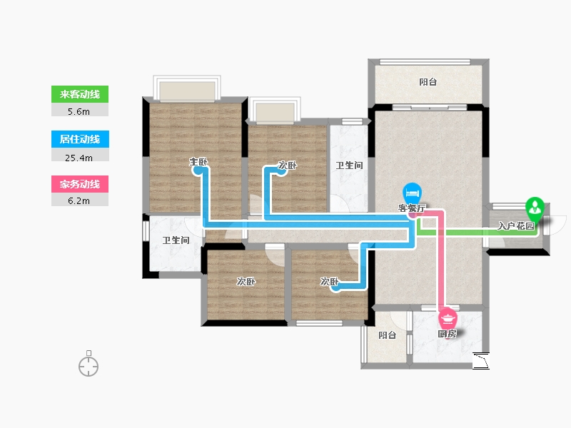 贵州省-毕节市-中鼎华府-114.50-户型库-动静线