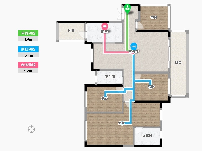 广西壮族自治区-玉林市-绿地城-133.33-户型库-动静线