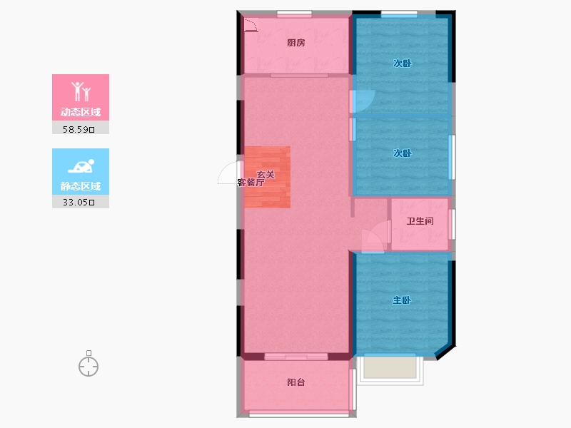 河南省-南阳市-南阳嘉和家园-83.00-户型库-动静分区