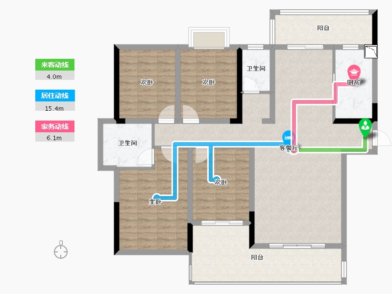 湖南省-张家界市-天门壹号-125.66-户型库-动静线