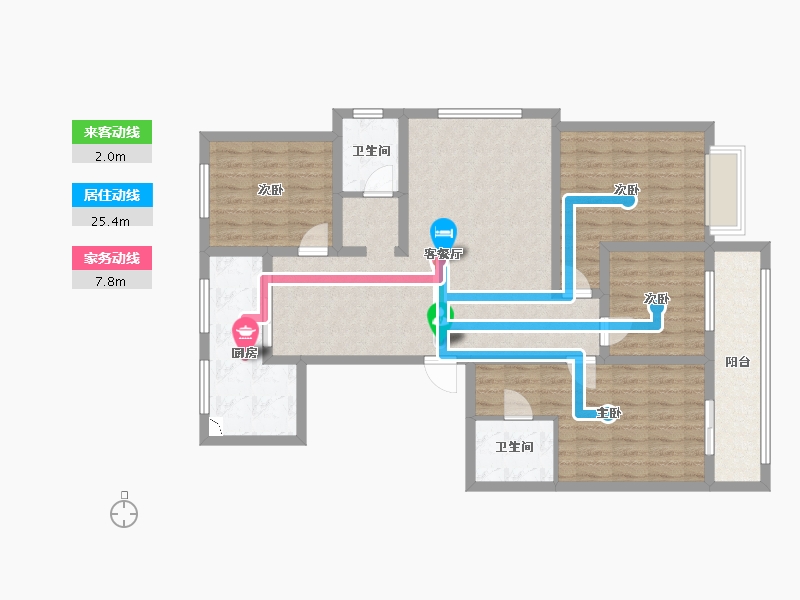 山东省-聊城市-孟达国际-110.01-户型库-动静线