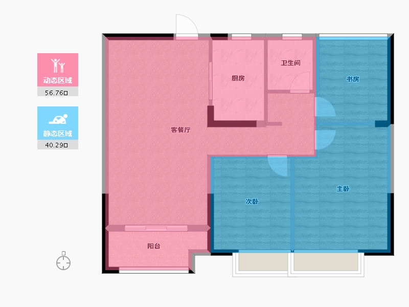 浙江省-金华市-兰溪下牌楼-88.01-户型库-动静分区