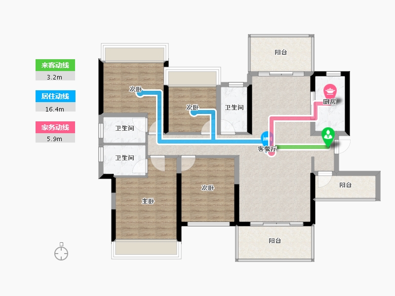 广西壮族自治区-崇左市-瑞邦绿城-115.49-户型库-动静线