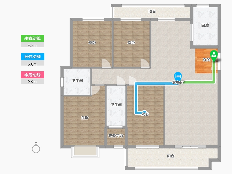 湖南省-衡阳市-金星・湘江雅院-159.55-户型库-动静线