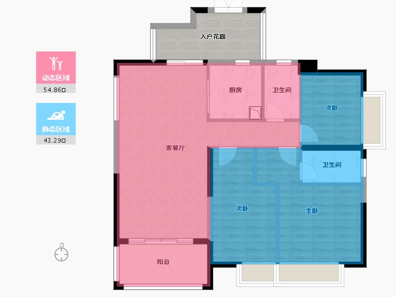 广东省-江门市-御龙国际-97.32-户型库-动静分区