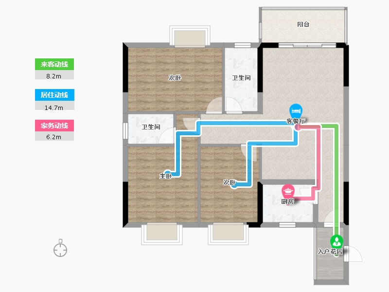 广西壮族自治区-桂林市-听海一品-96.96-户型库-动静线