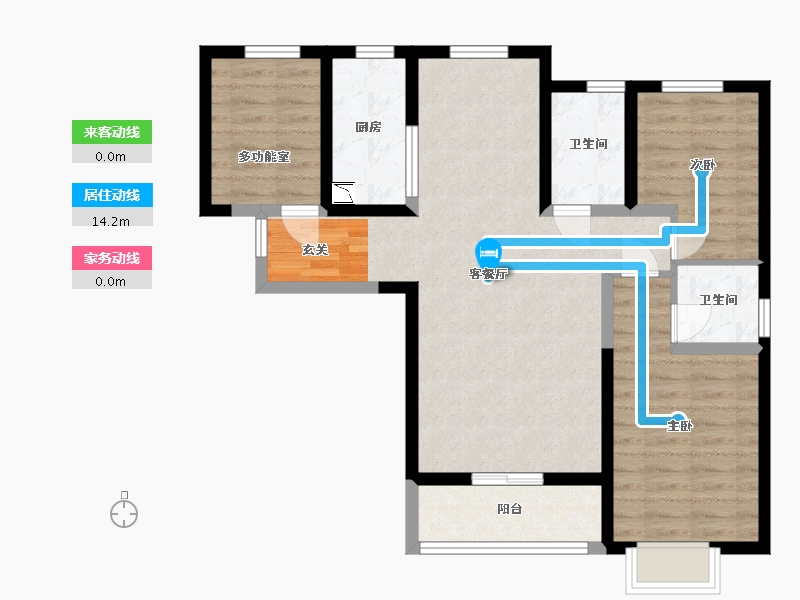 陕西省-西安市-长盛・青春汇-82.03-户型库-动静线