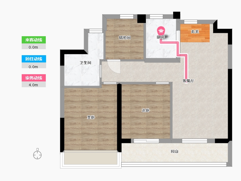 浙江省-舟山市-蓝绿和园-71.72-户型库-动静线