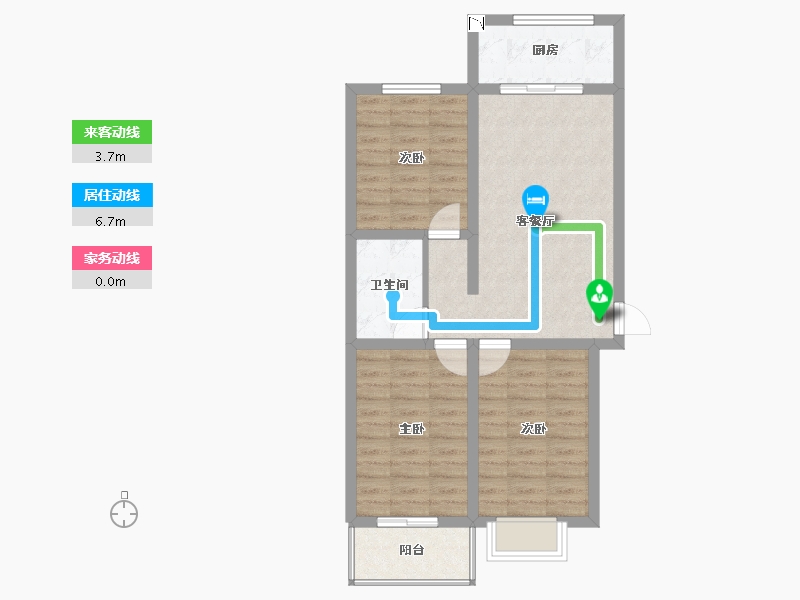 河北省-张家口市-赐儿福居-69.73-户型库-动静线