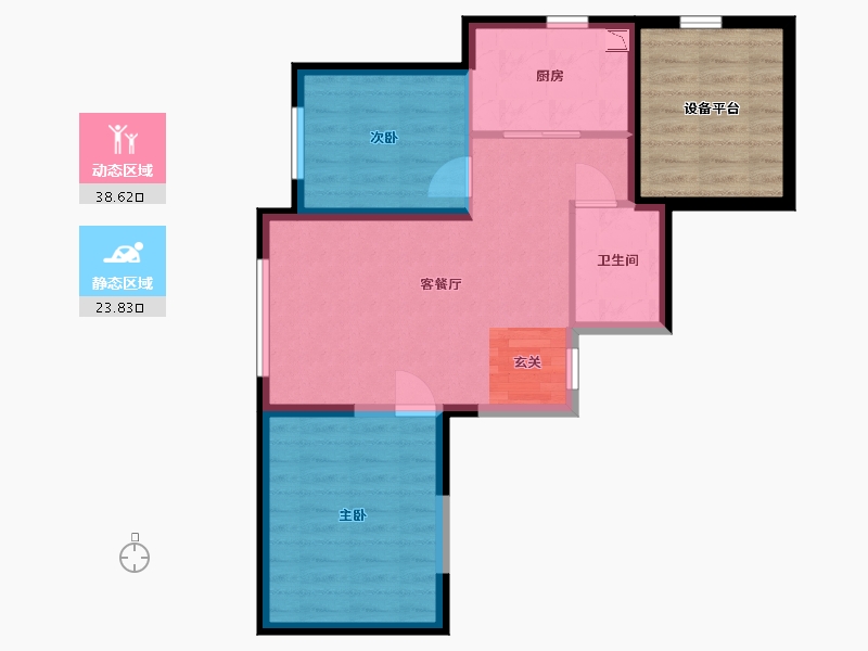 辽宁省-沈阳市-汇置・尚樾-64.80-户型库-动静分区