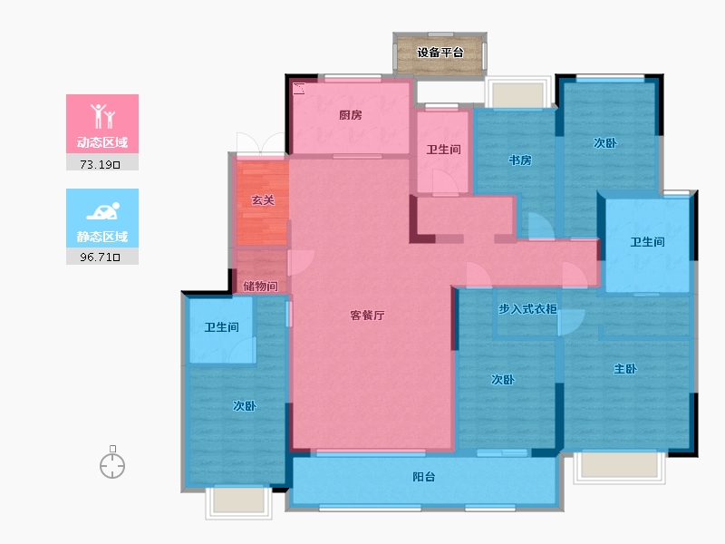 江苏省-常州市-新城・璞樾春秋-155.10-户型库-动静分区