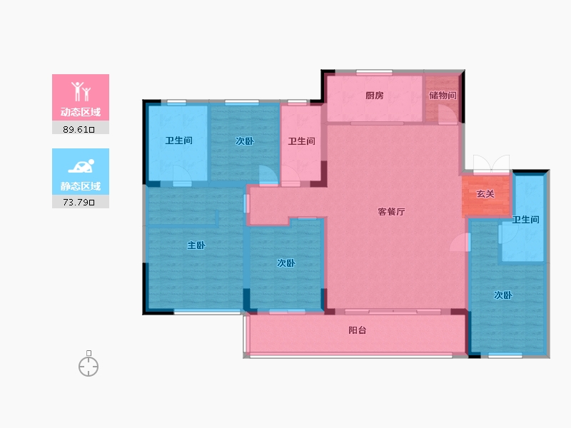 江苏省-常州市-春秋金茂府-148.00-户型库-动静分区