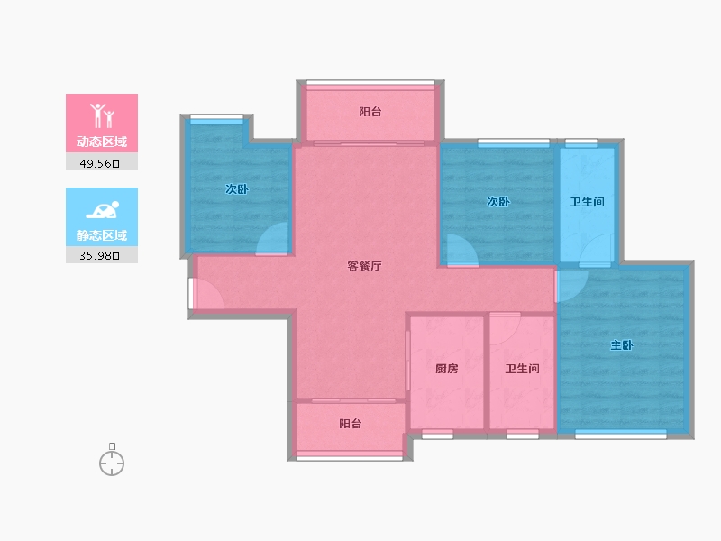 广东省-中山市-优格国际-77.53-户型库-动静分区