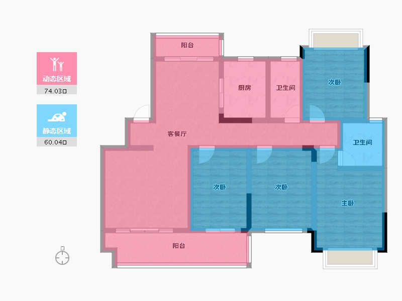 湖南省-湘潭市-金霞美墅-118.55-户型库-动静分区