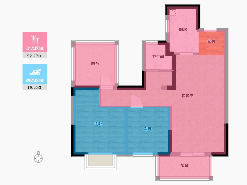 广西壮族自治区-南宁市-中南春风南岸-63.01-户型库-动静分区