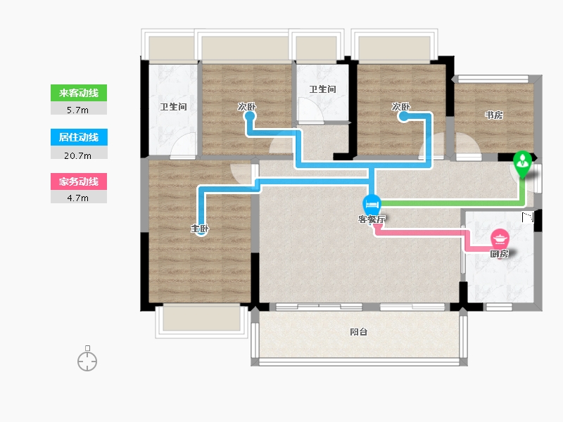 广东省-惠州市-悦享之家-91.32-户型库-动静线