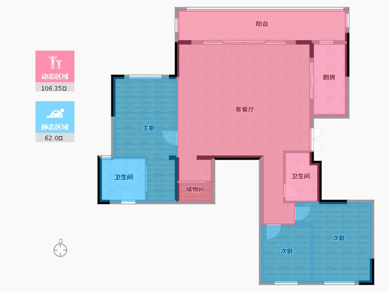 四川省-成都市-中南海棠集-155.00-户型库-动静分区