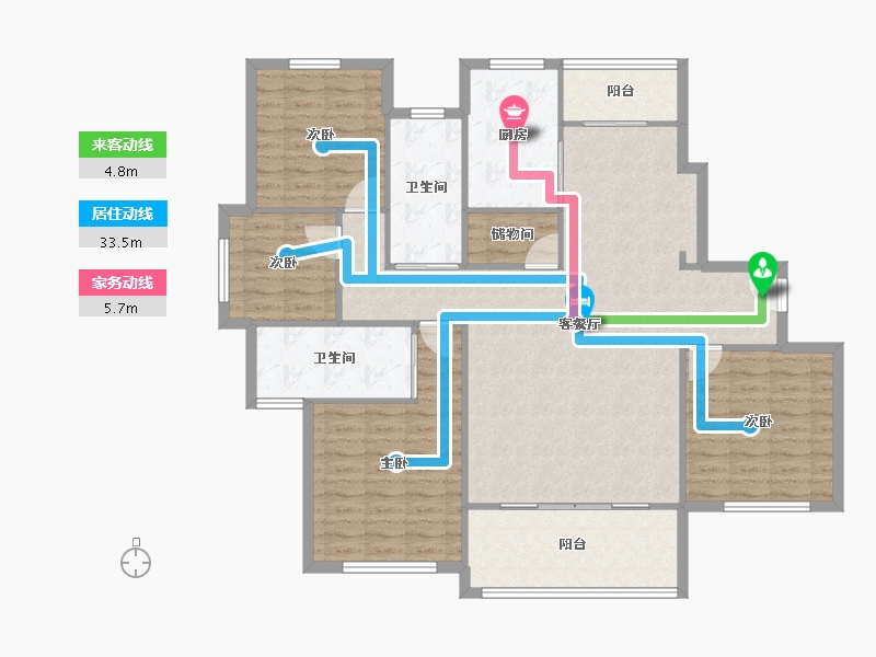 山东省-临沂市-金水河畔-125.32-户型库-动静线