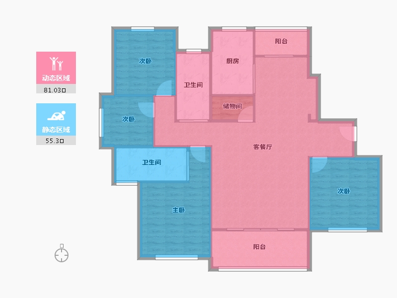 山东省-临沂市-金水河畔-125.32-户型库-动静分区