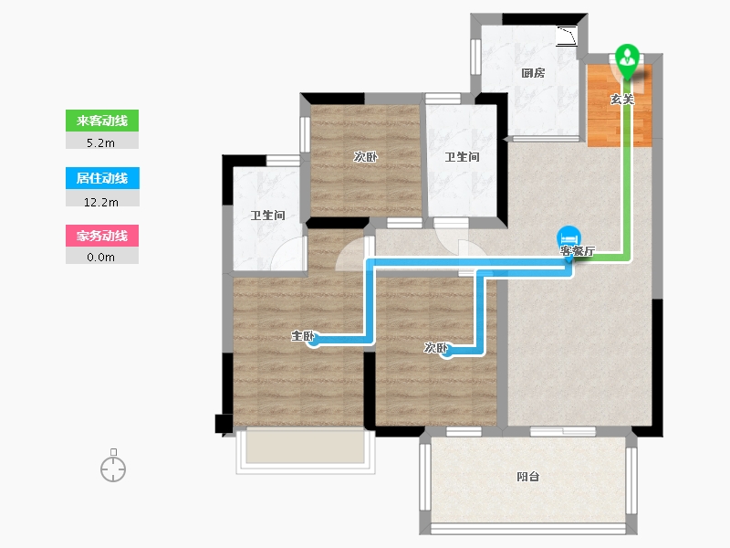 广西壮族自治区-南宁市-金科博翠天宸-76.16-户型库-动静线