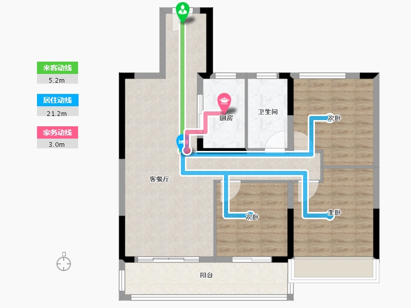 安徽省-蚌埠市-蚌埠碧桂园-84.13-户型库-动静线