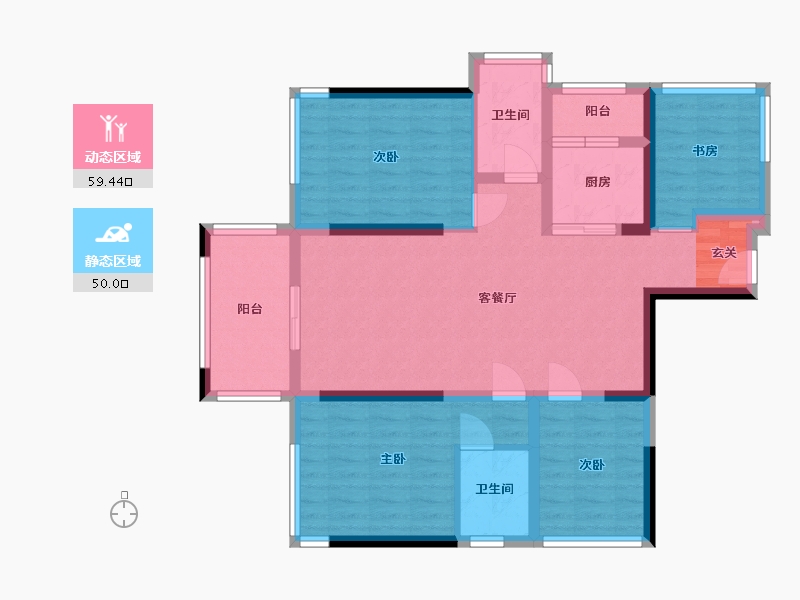 广西壮族自治区-南宁市-天健城天境-96.85-户型库-动静分区