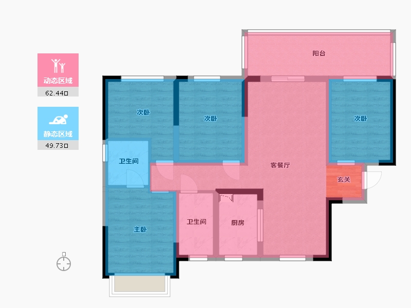 广西壮族自治区-南宁市-中海哈罗学府-99.23-户型库-动静分区