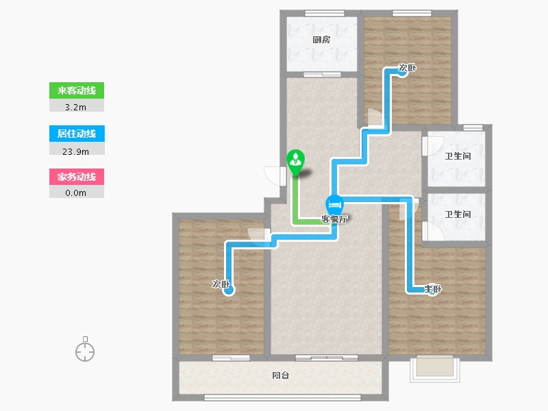 山东省-菏泽市-菏泽佳和广场-128.81-户型库-动静线