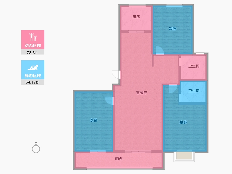 山东省-菏泽市-菏泽佳和广场-128.81-户型库-动静分区