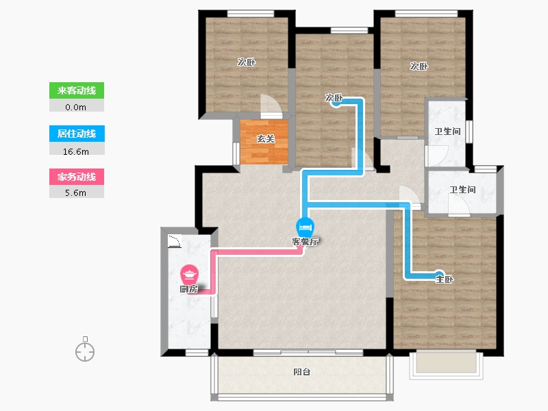 广西壮族自治区-南宁市-万科第五园-121.80-户型库-动静线