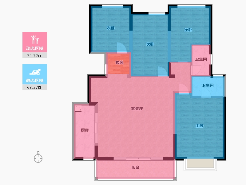 广西壮族自治区-南宁市-万科第五园-121.80-户型库-动静分区