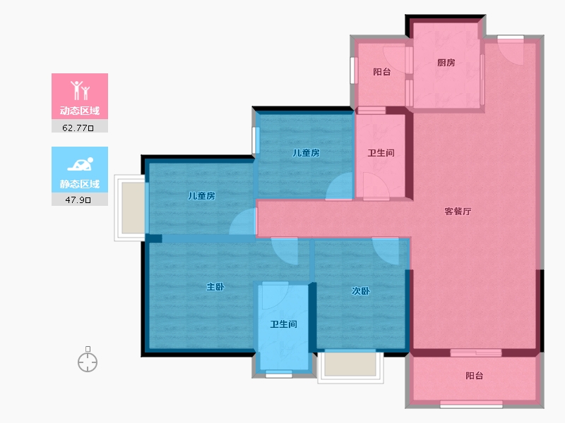 广东省-东莞市-麻涌碧桂园铜雀台-99.00-户型库-动静分区