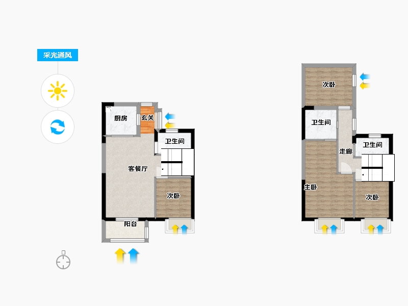 广东省-佛山市-五矿崇文金城-91.52-户型库-采光通风