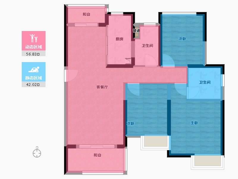 安徽省-滁州市-雅居乐・御宾府-88.00-户型库-动静分区