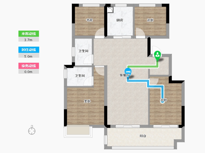 安徽省-阜阳市-高速时代御府-94.40-户型库-动静线