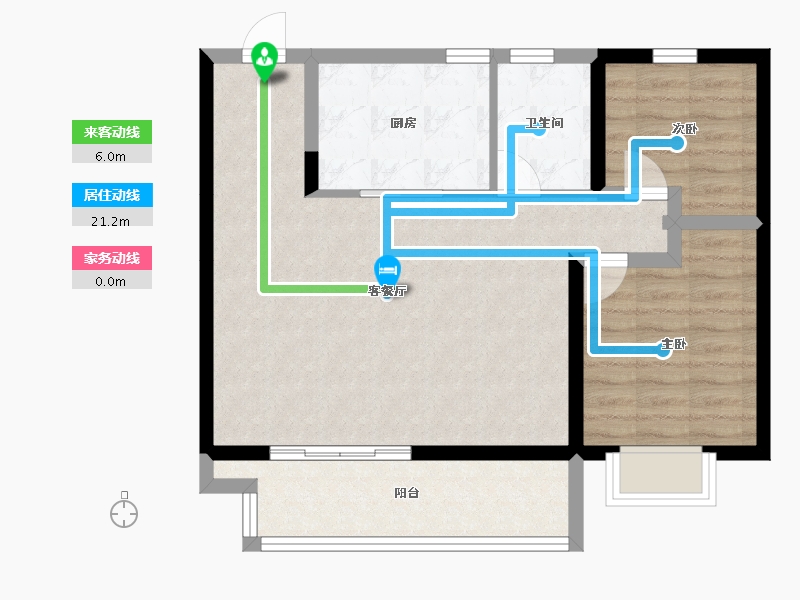 山西省-晋中市-地厚和山名邸-74.15-户型库-动静线