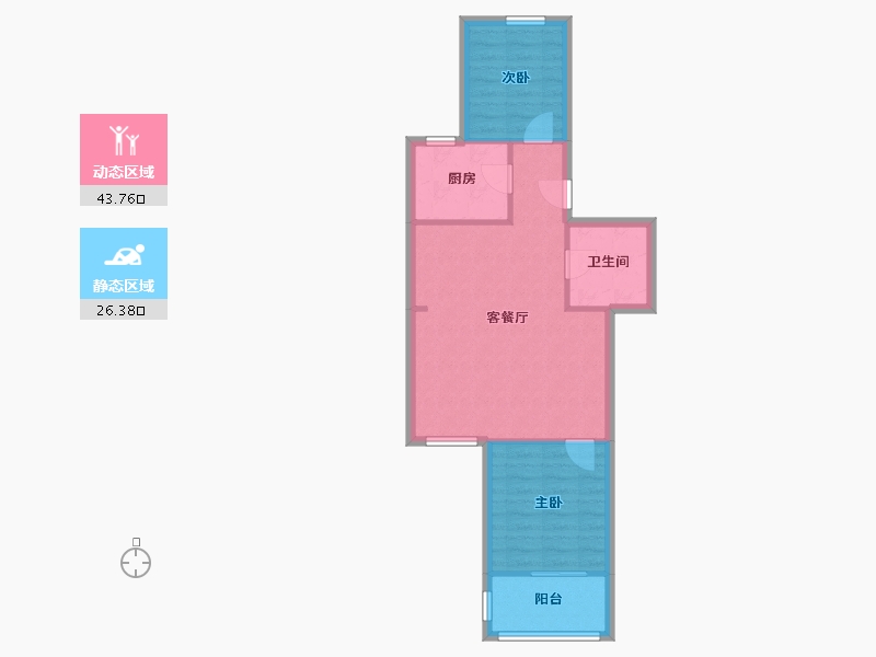 陕西省-西安市-芳馨园-63.41-户型库-动静分区